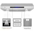 thumbnail image 5 of Awoco 42" All-in-One Ducted Under Cabinet Stainless Steel Range Hood 4 Speeds with Remote Control, 5 of 5
