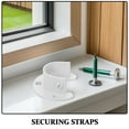 thumbnail image 3 of EXHUMKY 4Pcs White Stainless Steel Closet Rod Bracket U Shaped Support for Shower Curtain and Wardrobe Rods, 3 of 8