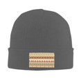 thumbnail image 2 of ZICANCN Bohemian Ethnic Abstract Floral Knit Beanie Hat, Winter Cap Soft Warm Classic Hats for Men Women, Deep Heather, 2 of 8