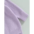 thumbnail image 6 of Baby Sweater, Long Sleeve Crew Neck Solid Winter Warm Knit Pullover Sweater Infant Clothes for Girls Boys, 6 of 7
