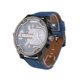 thumbnail image 2 of EeaseMX Oulm 3548 Reloj de pulsera de cuarzo para hombre y niño, con esfera redonda grande y doble horario, correa de tela (azul), 2 of 7