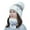 White, variant on 2 Pcs/Set Women Winter Hat And Scarf Set Plush Ball Decor Contrast Color Thick Plush Line Cold-proof Beanie Outdoor Ski Skating Cycling Neck Cover Cap Set