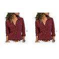 thumbnail image 1 of Guardurnaity Winered Camisas De Manga Larga Con Botones De Moda Para Mujer Adecuadas Para Camisas Diarias Manga Larga Casual Prendas para la parte del cuerpo SG, 1 of 2