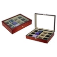 thumbnail image 2 of Tie Display Case for 12 Ties, Belts, and Men's Accessories Black Carbon Fiber Storage Box, 2 of 6