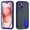 Darkblue/Darkblue, variant on JTCASES for iPhone 13 Pro Max Case, iPhone 13 Pro Max Case with Built in Kickstand, Shockproof/DropProof Military Grade Protective Cover for iPhone 13 Pro Max 6.7" 2021, Darkblue/Mint