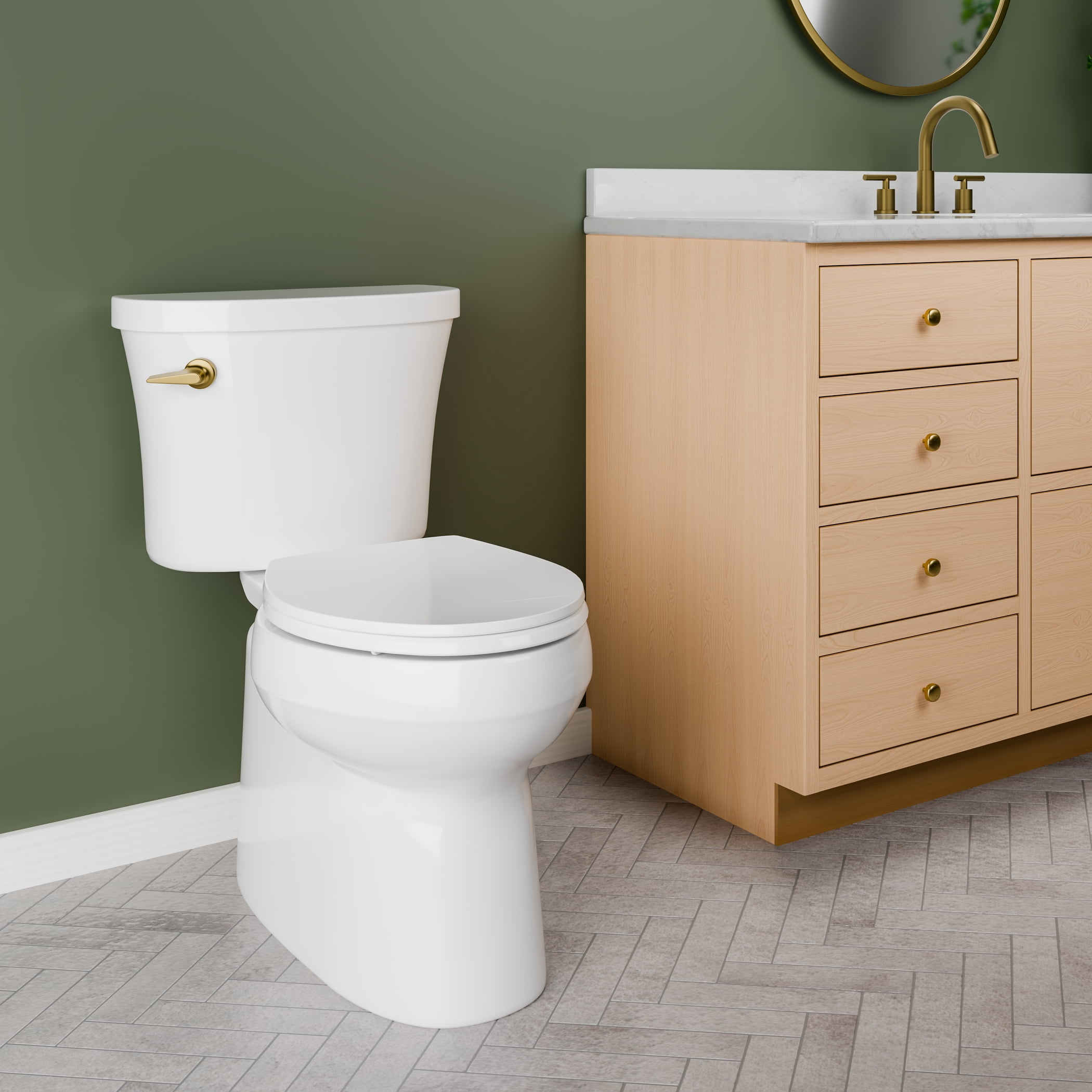 Mayfair by Bemis One Fit™ Universal Plastic Toilet Seat White Never Loosens Slow-Close