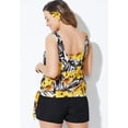 thumbnail image 2 of Swimsuits for All Side Tie Blouson Tankini Set With Cargo Short, 2 of 6
