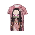 thumbnail image 3 of Kamado Nezuko Kids' Short Sleeve T-Shirt Print Tee Shirts For Boys & Girls Summer Casual Wear Fashion Top Blouse Small, 3 of 9
