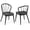 Black, variant on Costway Wooden Dining Chair Set of 4 with High Spindle Back Rubber Wood Legs Wide Seat