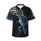 thumbnail image 1 of Balery colorful flames dinosaur Camisas hawaianas de manga corta para hombre, camisas playeras de corte holgado, camisas de vacaciones con botones,Large, 1 of 7