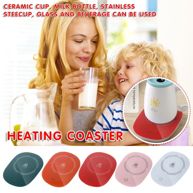 Yrmaups 5Pcs Beverage Warmer, USB Heating Pad 55掳C Constant Temperature, Portable Coffee Cup Warmer, Winter Insulation Desk Mat, Electric Mug Warmer, Hot Drink Heater Pad