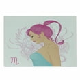 thumbnail image 1 of Zodiac Scorpio Cutting Board, Illustration of a Scorpio Sign as a Young Woman in a Blue Dress, Decorative Tempered Glass Cutting and Serving Board, Small Size, Pink Turquoise Beige, by Ambesonne, 1 of 1