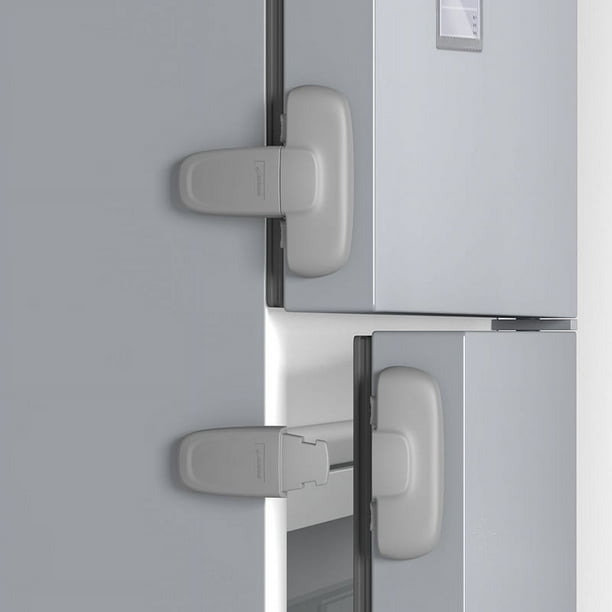 Cerradura de puerta para refrigerador, refrigerador, congelador, pestillo, cierre para niños pequeños, cerraduras para gabinetes, seguridad para bebés, cerradura para niños, fácil de instala