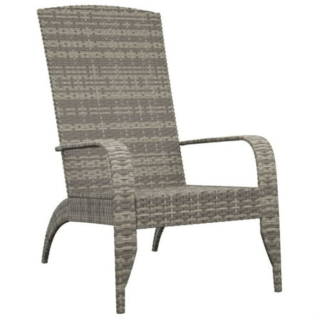 Casafoyer Patio Adirondack Chair Gray Poly Rattan