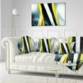 thumbnail image 3 of Designart Fractal Lines Yellow White - Abstract Throw Pillow - 12x20, 3 of 5