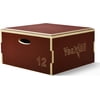 Yes4All 12 in Stackable Wooden Plyo Box, with Anti-Slip Surface for Home Gym, Red