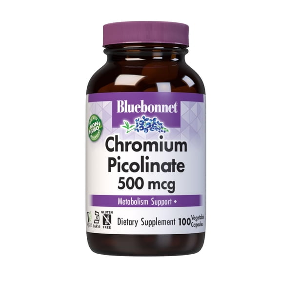 Bluebonnet Nutrition Chromium Picolinate, 500 mcg, Metabolism Support*, 100 Count