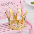 thumbnail image 3 of 2 Pieces Crown Cake Toppers Birthday Wedding Cake Mini Crown Ornament Festival Party(silver), 3 of 5