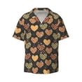 thumbnail image 3 of Goofa Heart Printed Men's Casual Short-sleeved Shirt,Lightweight Breathable Button-down,Summer Casual men's top,Versatile Fashion shirt-Small, 3 of 7