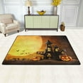 thumbnail image 2 of SKYSONIC 36x24in Halloween Pumpkins Castle Area Rug, Spooky Full Moon Non-Slip Floor Carpet for Indoor Living Dining Room Bedroom, 2 of 7
