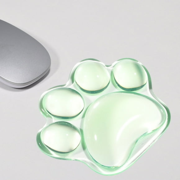 Alfombrilla De Ratón Ergonómica Con Reposamuñecas, Cojín De Soporte De Gel De Silicona Transparente De Color Sólido, Base Antideslizante Y Superficie Resistente Al Sudor Para Oficina Y