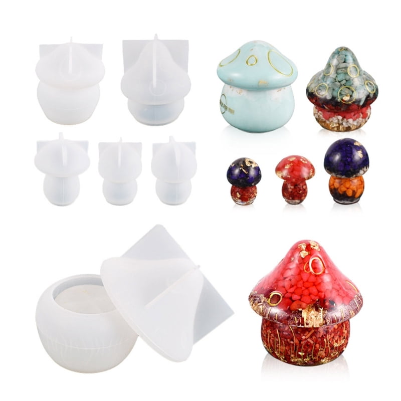 Mushroom Ornament Crafts Decoration Mold Epoxy Resin DIY Craft for Home Decor