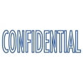 thumbnail image 2 of Green Line Message Stamp, Confidential, 1 1/2 X 9/16, Blue | Bundle of 10 Each, 2 of 2