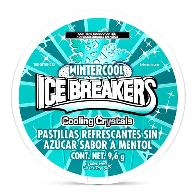 Pastillas refrescantes Ice Breakers Wintercool menta fresca sin azúcar 9.6 g
