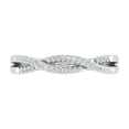 thumbnail image 3 of 10K White Gold Diamond Twisted Wedding Band Ring (0.13 Carat) (Ring Size 11) (I1-I2 Clarity), 3 of 6