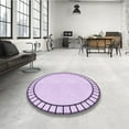 thumbnail image 4 of Ahgly Company Machine Washable Indoor Rectangle Transitional Orchid Purple Area Rugs, 8' x 10', 4 of 7