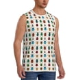 thumbnail image 2 of Bingfone Cartoon Insects Pattern Men's Tank Tops Workout Sleeveless Tee Shirts Running Beach Tanks for Men-XX-Large, 2 of 7