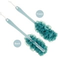 thumbnail image 2 of Back Scrubber for Shower,Loofah Long Handle Bath Body Brush,Soft Nylon Mesh Sponge for Shower,Loofah On a Stick for Men Women,Exfoliating Scrub Cleaning Luffa for Elderly(3-Pack,Blue), 2 of 14