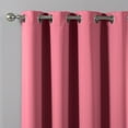 thumbnail image 2 of Quality Home Basic Thermal Blackout Curtains - Stainless Steel Nickel Grommet Top - Pink (Set of 2 Panels), 2 of 3