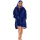 thumbnail image 3 of Manta con Capucha de Polar para Adultos Unisex (Marino), 3 of 4