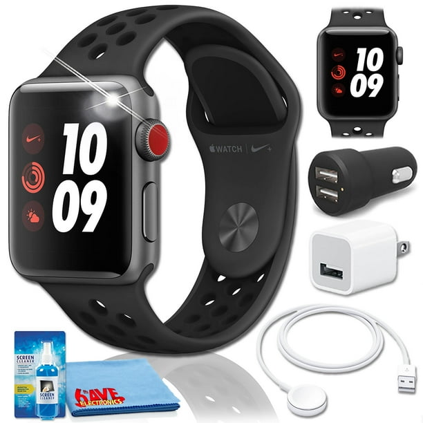 Apple Watch Nike Series 3 Space Gray Aluminum 42mm Walmart Com Walmart Com