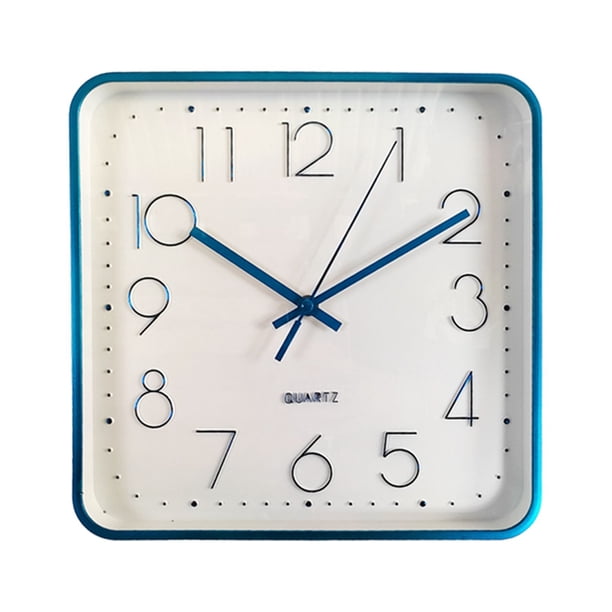 Reloj Cuadrado de Pared Rm Regalomex Plástico 30 Centímetros azul