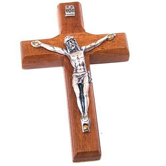 Wooden wall / glass / car / Frig. Crucifix with stickers - small and thick (7...