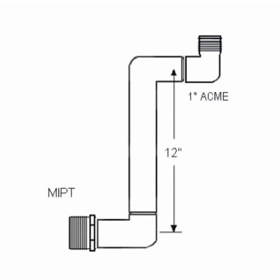 Westlake Pipe & Fittings Swing Joint, 1 in, Schedule 40, White G130212