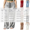 thumbnail image 3 of Tqcoqu Women's Solid Color Drawstring Elastic Waist Wide Leg Pants Casual Loungewear Long Trousers For Fall Winter, 3 of 6
