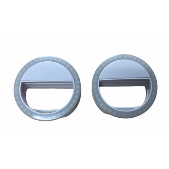 LST Selfie Ring Lighting Rechargeable 38 LED Dimmable Clip Light Portable Pack 2