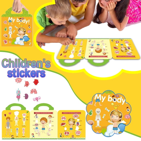 Solivara Notebook Repeatable Sticker Book Children'S Sticker Diy Dress-Up