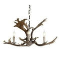thumbnail image 6 of JONATHAN Y Speller 27" Adjustable Resin Antler 3-Light LED Chandelier, Brown, JYL6303A, 6 of 10