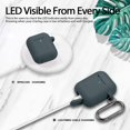 thumbnail image 3 of IBAOLEA Cover Compatible with AirPods Case, Soft Silicone Protective Covers Skin (Front LED Visible) Designed for Airpod 2/ AirPod 1 Cases with Keychain Accessories, Women Girls Men Boys, Lilac Cyan, 3 of 6
