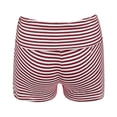 thumbnail image 4 of XIAONU Women's Striped Fold-Over Yoga Shorts Slim Fit Above Knee Stretch Waist Soft Active Lounge Bottoms, 4 of 5