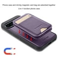 thumbnail image 3 of Allytechgroup Case for Google Pixel 6 Pro with Detachable Cards Holder, RFID Blocking 2 In 1 Wallet Case with Kickstand Shockproof Back Cover Shell for Google Pixel 6 Pro, Purple, 3 of 7