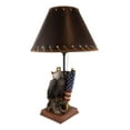 thumbnail image 2 of Patriotic Bald Eagle With American Flag Memorial Table Lamp Figurine 19" Tall, 2 of 5