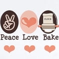 thumbnail image 2 of CafePress - Peace Love Bake Bakers Baking Infant Onesie - Baby Light Bodysuit, Size Newborn - 24 Months, 2 of 4