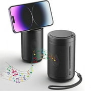 2 in 1 Wireless Bluetooth Speaker Cell Phone Stand Potable Stereo Loud Sound[Black]
