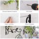 thumbnail image 2 of Soporte de gancho de pared de hierro para maceta de flores, [2 uds.] Montaje de pared con forma de pájaro para linterna de cesta, decoración de jardín para balcón al aire libre 12 & #39;& #39; -negro, Feliz Sencillez, 2 of 4