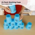 thumbnail image 7 of Sport Stacking Cups, 24pcs Sports Stacking Cups Speed Training Game for Challenge Competition Travel Party Gift for Adults, 7 of 7